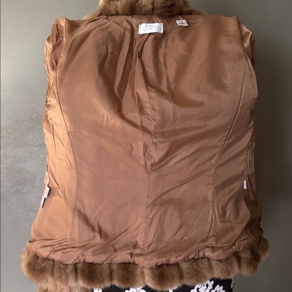 LOFT Tan Faux Fur Jacket - Picture 5 of 9